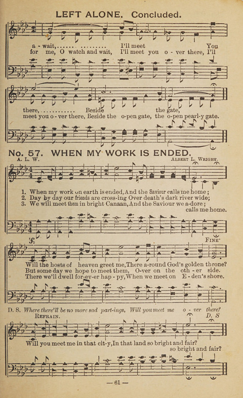 The Eureka Star: An Excellent Collection of Sacred Songs suitable for all Christian Work and Worship page 61