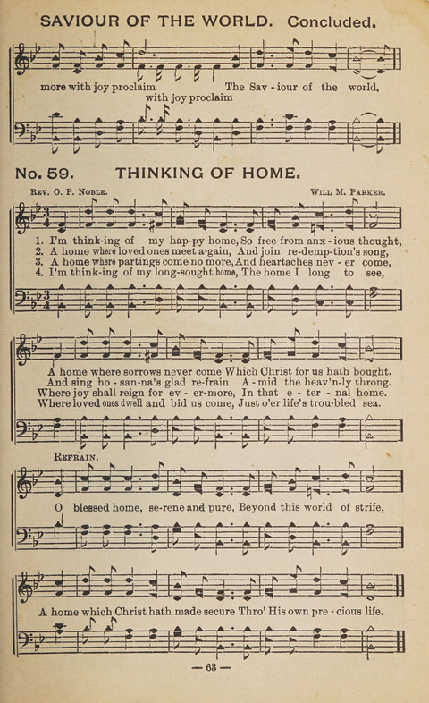 The Eureka Star: An Excellent Collection of Sacred Songs suitable for all Christian Work and Worship page 63