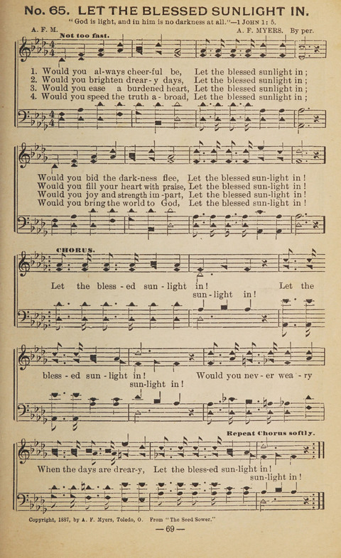 The Eureka Star: An Excellent Collection of Sacred Songs suitable for all Christian Work and Worship page 69