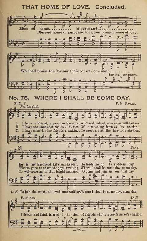 The Eureka Star: An Excellent Collection of Sacred Songs suitable for all Christian Work and Worship page 79