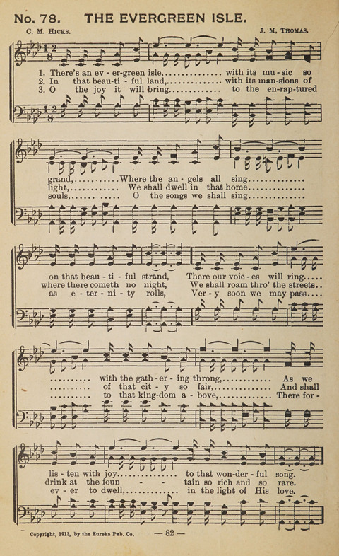 The Eureka Star: An Excellent Collection of Sacred Songs suitable for all Christian Work and Worship page 82