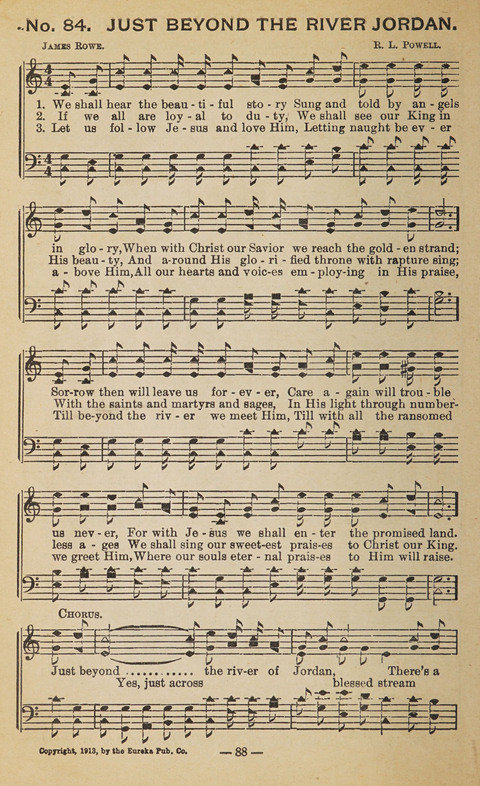 The Eureka Star: An Excellent Collection of Sacred Songs suitable for all Christian Work and Worship page 88
