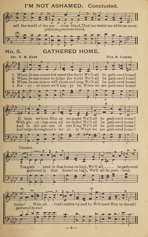 The Eureka Star: An Excellent Collection of Sacred Songs suitable for all Christian Work and Worship page 9