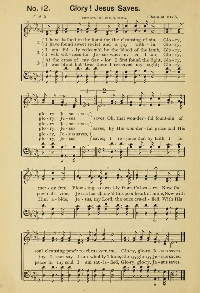 Excellent Songs: for the Church and Sunday School page 12