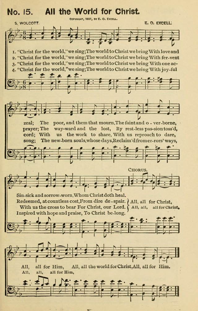 Excellent Songs: for the Church and Sunday School page 15