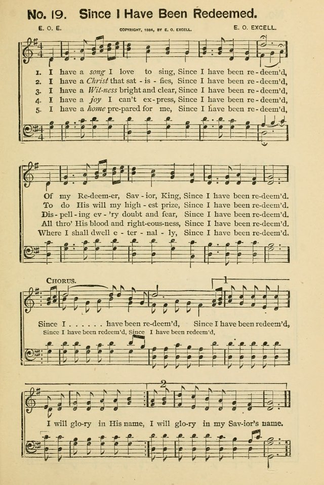 Excellent Songs: for the Church and Sunday School page 19