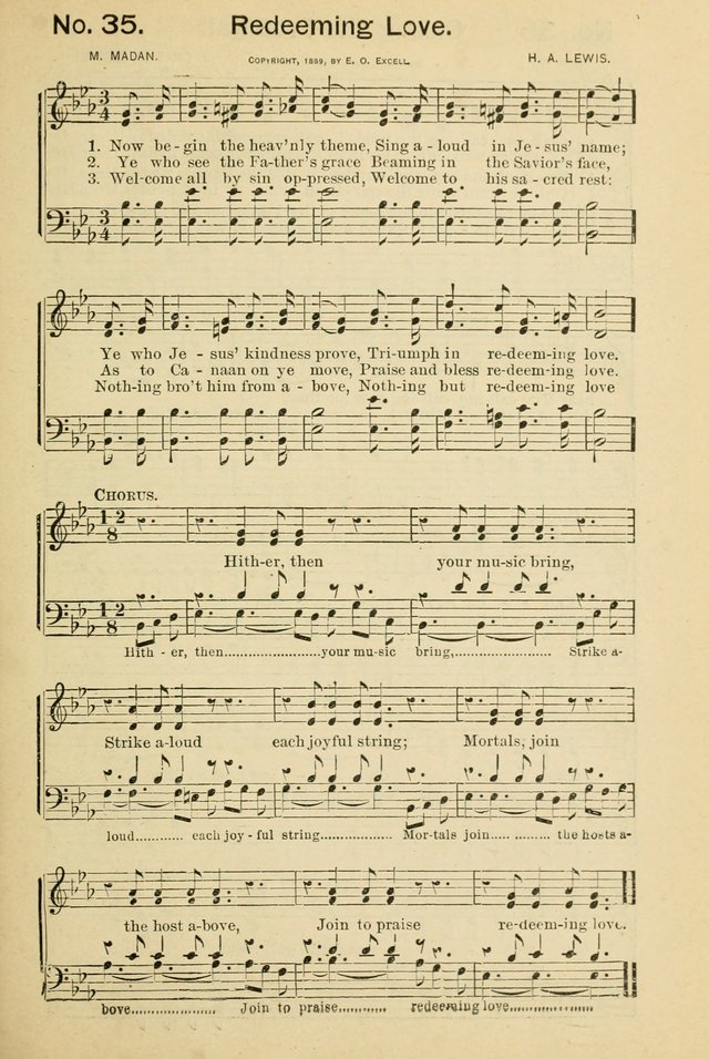 Excellent Songs: for the Church and Sunday School page 35