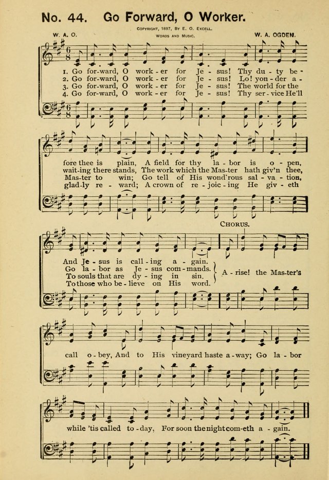 Excellent Songs: for the Church and Sunday School page 44