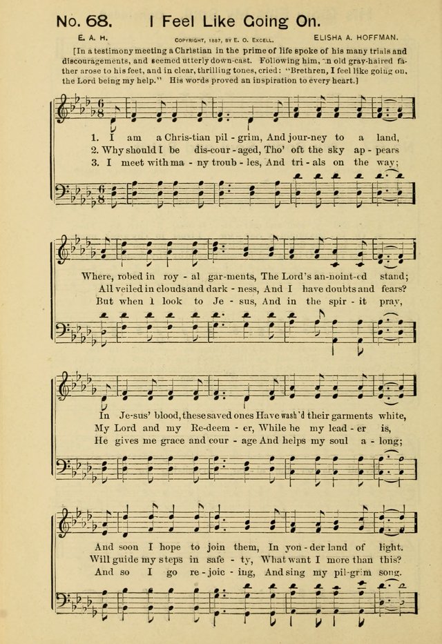 Excellent Songs: for the Church and Sunday School page 68