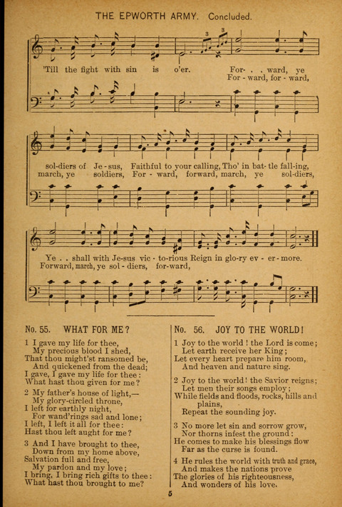 Epworth Songs: For use in the Epworth League, the Junior League, the Sunday-school, and in social services page 57