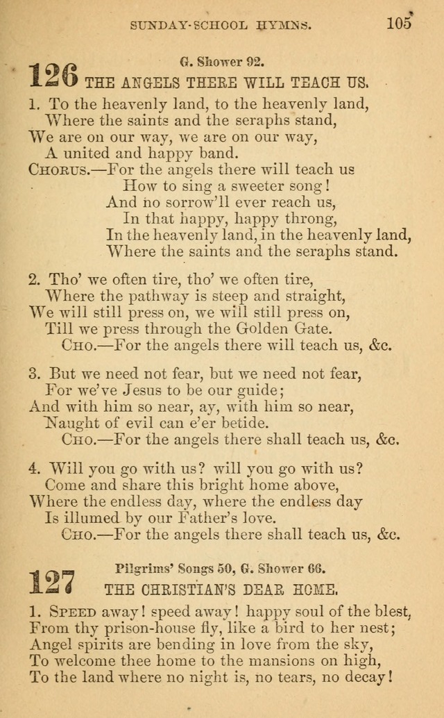 The Eclectic Sabbath School Hymn Book page 105