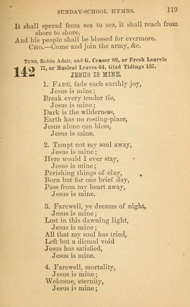 The Eclectic Sabbath School Hymn Book page 119