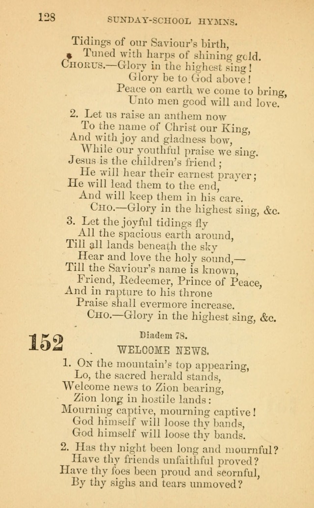 The Eclectic Sabbath School Hymn Book page 128