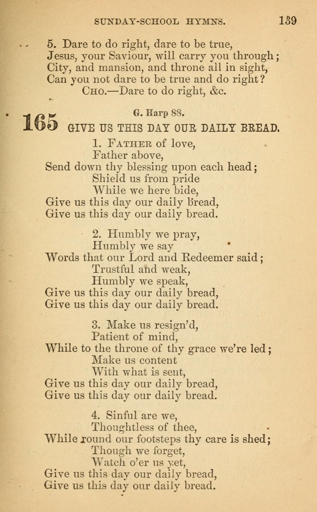 The Eclectic Sabbath School Hymn Book page 139