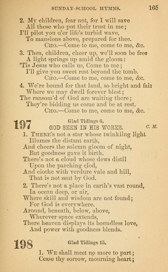 The Eclectic Sabbath School Hymn Book page 165