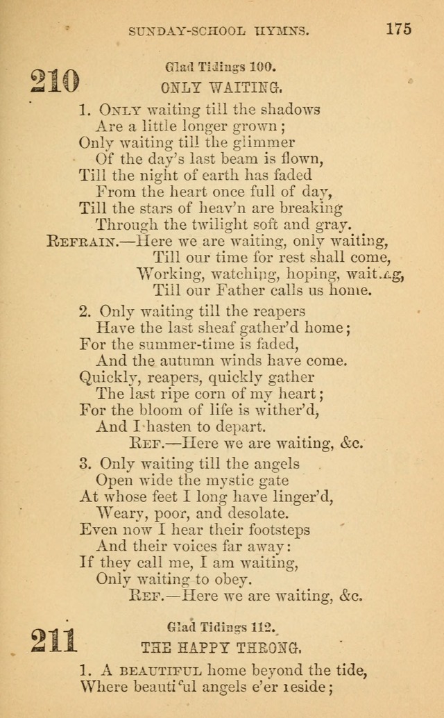 The Eclectic Sabbath School Hymn Book page 175