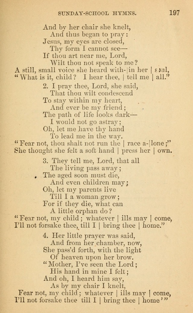 The Eclectic Sabbath School Hymn Book page 197
