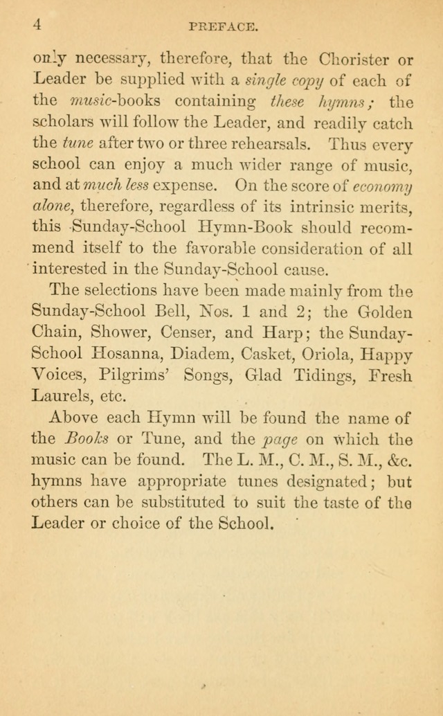 The Eclectic Sabbath School Hymn Book page 4