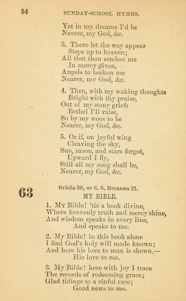 The Eclectic Sabbath School Hymn Book page 54