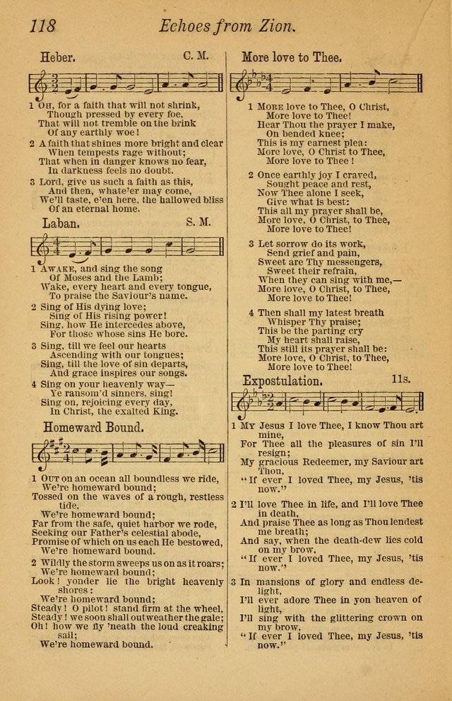 Echoes from Zion: for the prayer meeting, camp-meeting, family circle, and all seasons of religious interest page 116