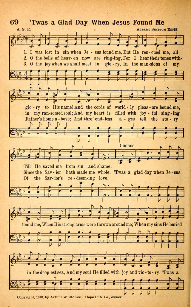 Evangel Songs page 68
