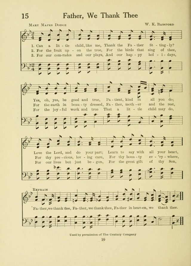A First Book in Hymns and Worship page 10
