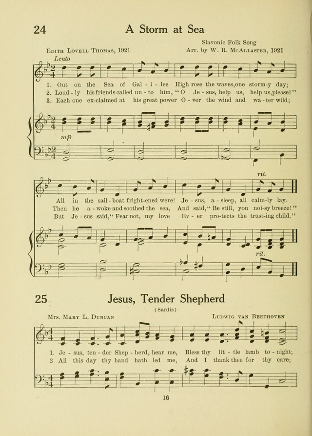 A First Book in Hymns and Worship page 16
