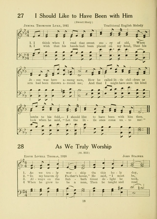 A First Book in Hymns and Worship page 18