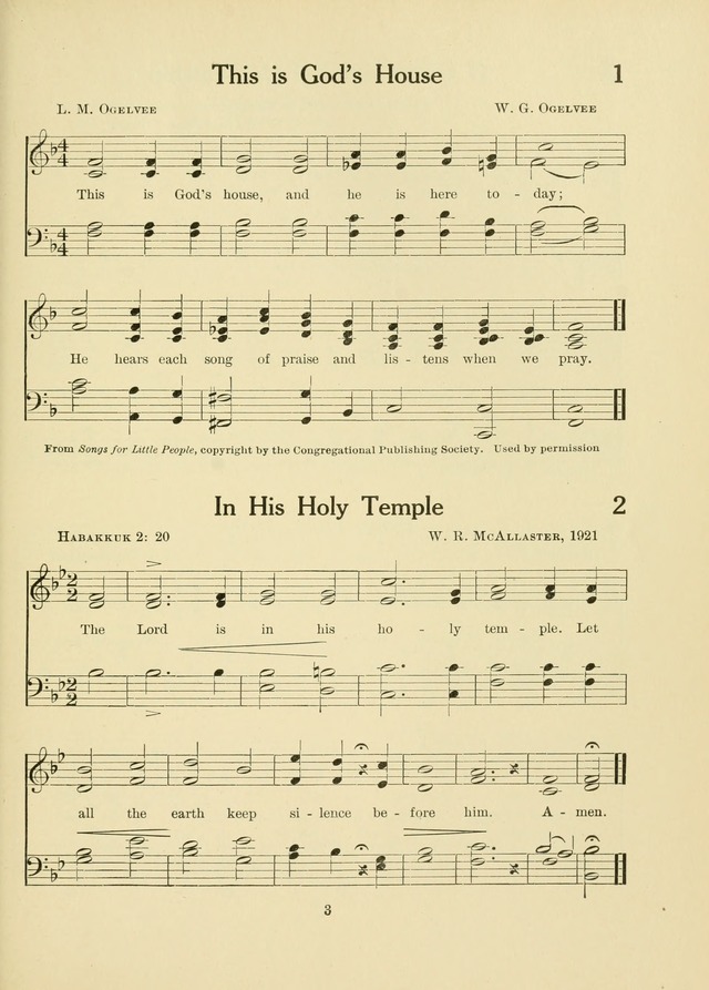 A First Book in Hymns and Worship page 3