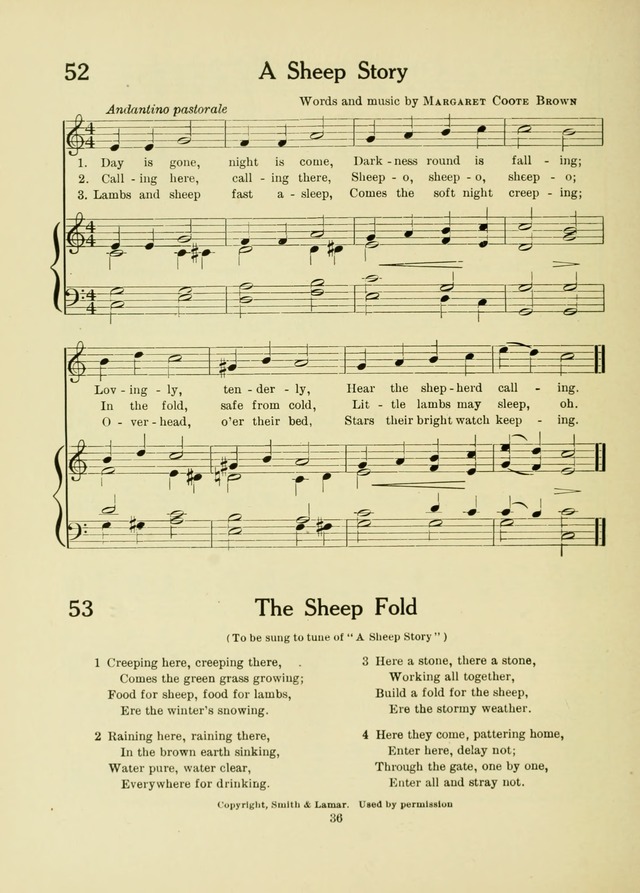 A First Book in Hymns and Worship page 36