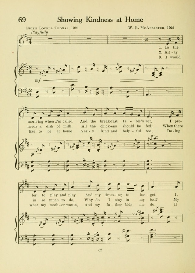 A First Book in Hymns and Worship page 52