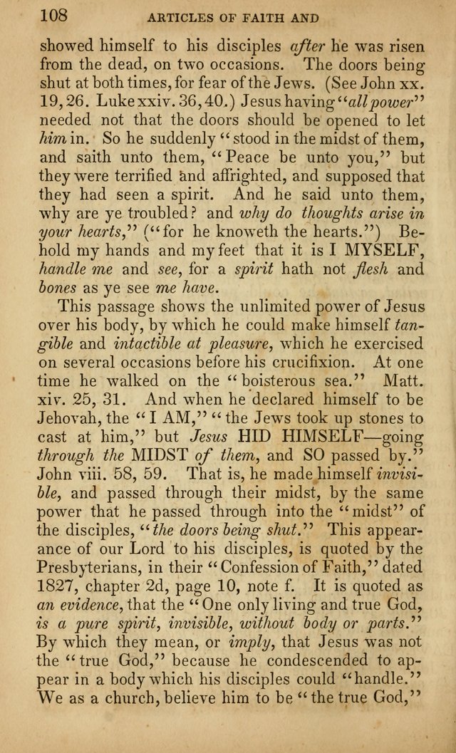 The Faith and Doctrines of the Church of the Eternal Son: intended as a church book for the church of the Eternal Sons generally... to which is added a number of select hymns adapted to the worship... page 108