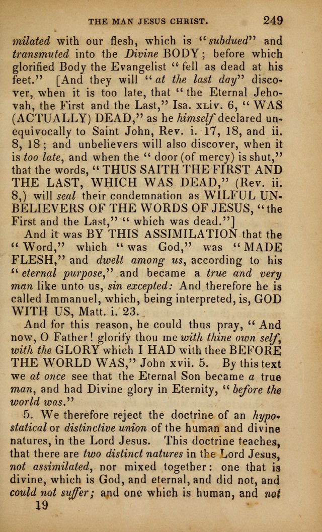 The Faith and Doctrines of the Church of the Eternal Son: intended as a church book for the church of the Eternal Sons generally... to which is added a number of select hymns adapted to the worship... page 249