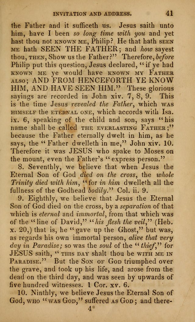The Faith and Doctrines of the Church of the Eternal Son: intended as a church book for the church of the Eternal Sons generally... to which is added a number of select hymns adapted to the worship... page 41