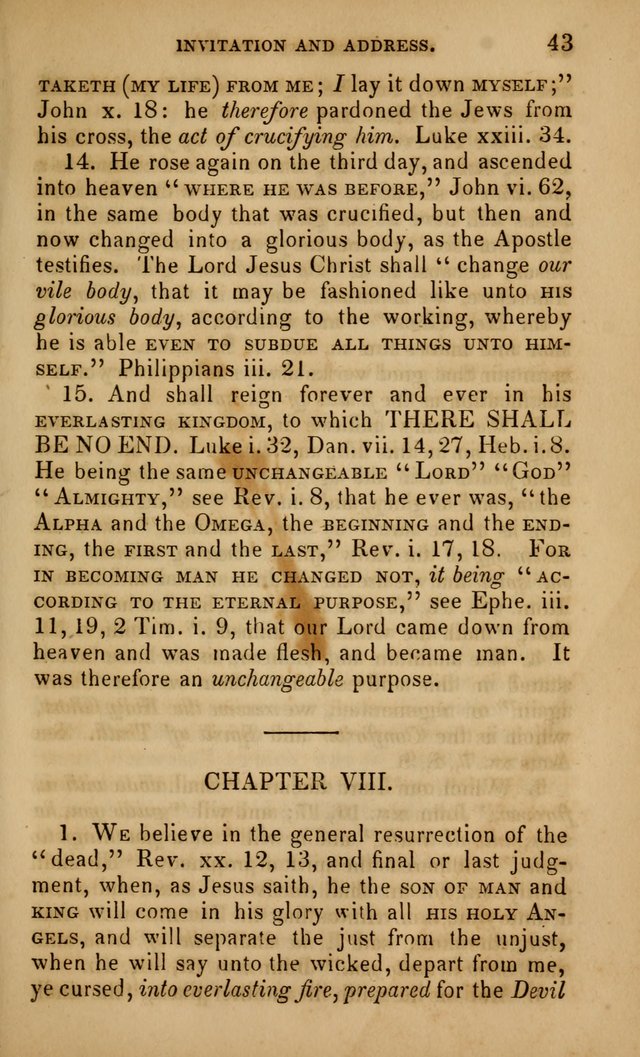 The Faith and Doctrines of the Church of the Eternal Son: intended as a church book for the church of the Eternal Sons generally... to which is added a number of select hymns adapted to the worship... page 43