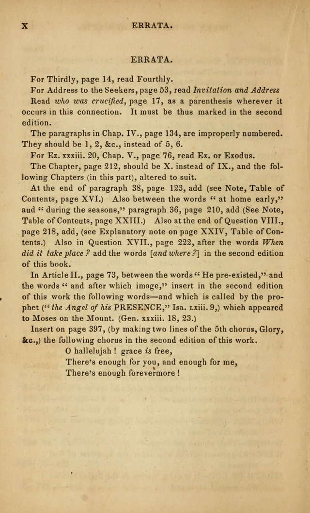 The Faith and Doctrines of the Church of the Eternal Son: intended as a church book for the church of the Eternal Sons generally... to which is added a number of select hymns adapted to the worship... page xviii