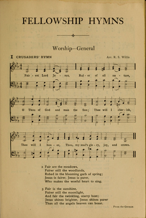 Fellowship Hymns page 1