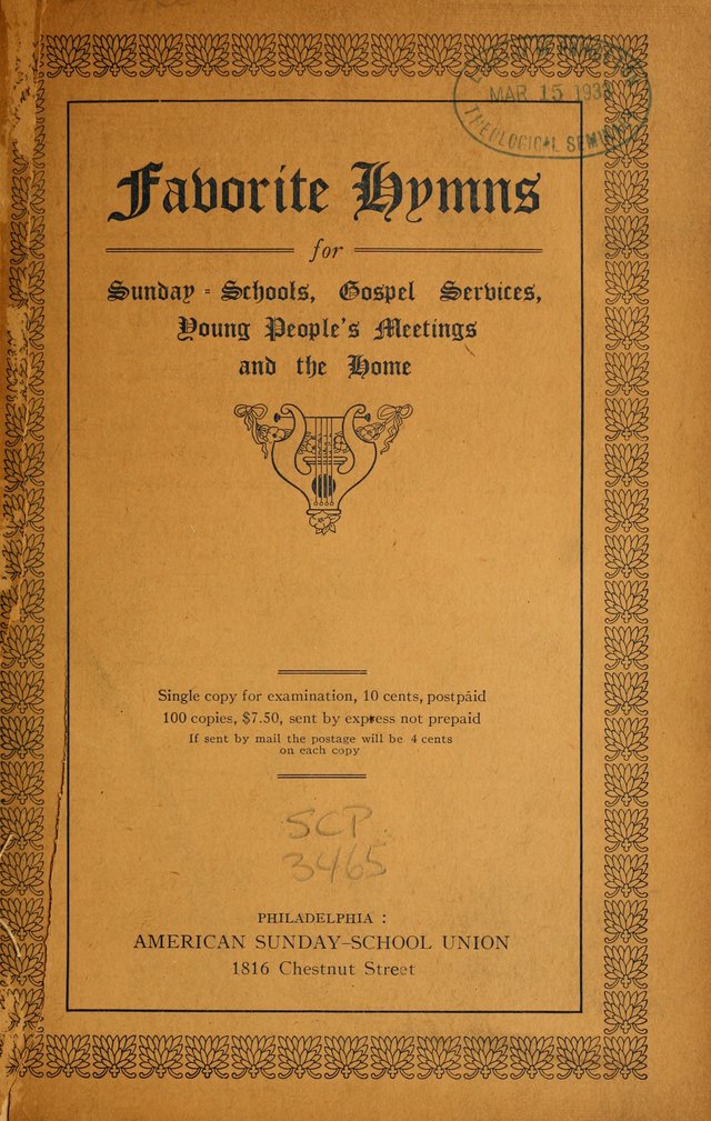 Favorite Hymns: for Sunday Schools, Gospel Services, Young People
