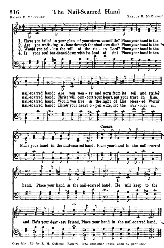 Favorite Hymns of Praise page 291 | Hymnary.org for Free Printable Old Rugged Cross Sheet Music