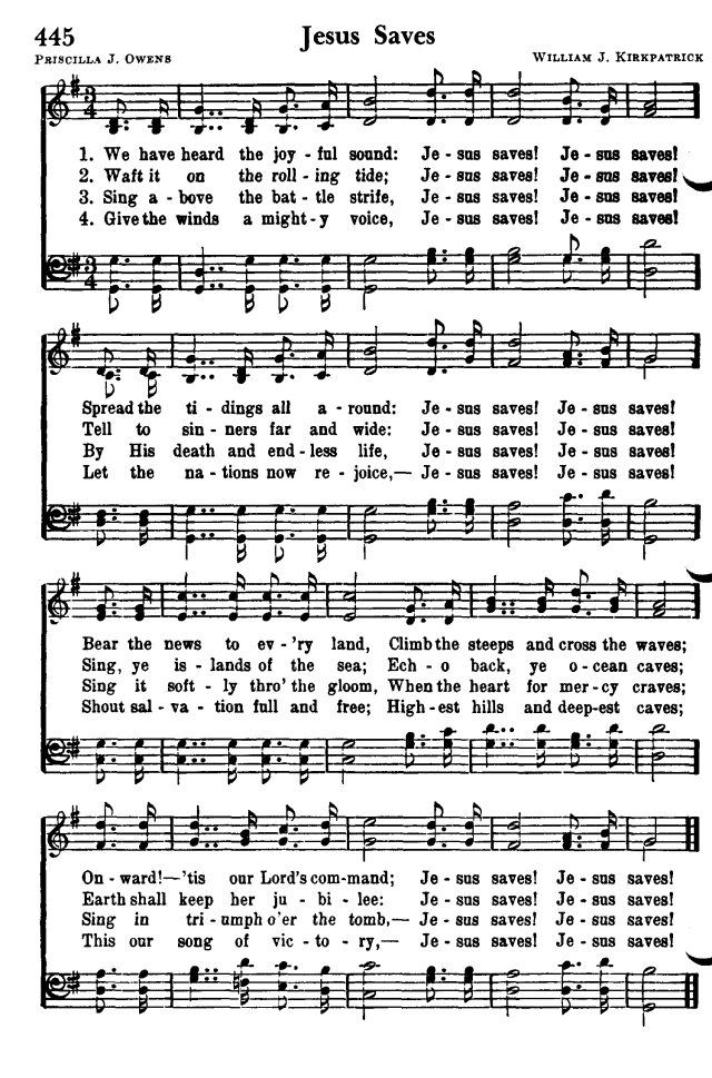Favorite Hymns of Praise 446. O Zion, haste, thy mission high