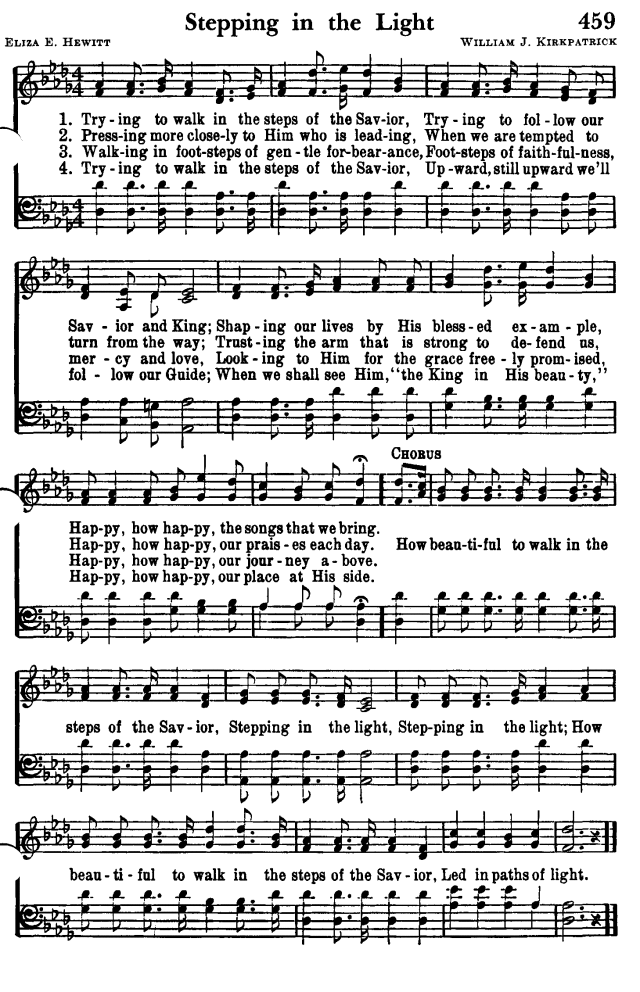 Favorite Hymns of Praise Trying in the steps of the Savior | Hymnary.org