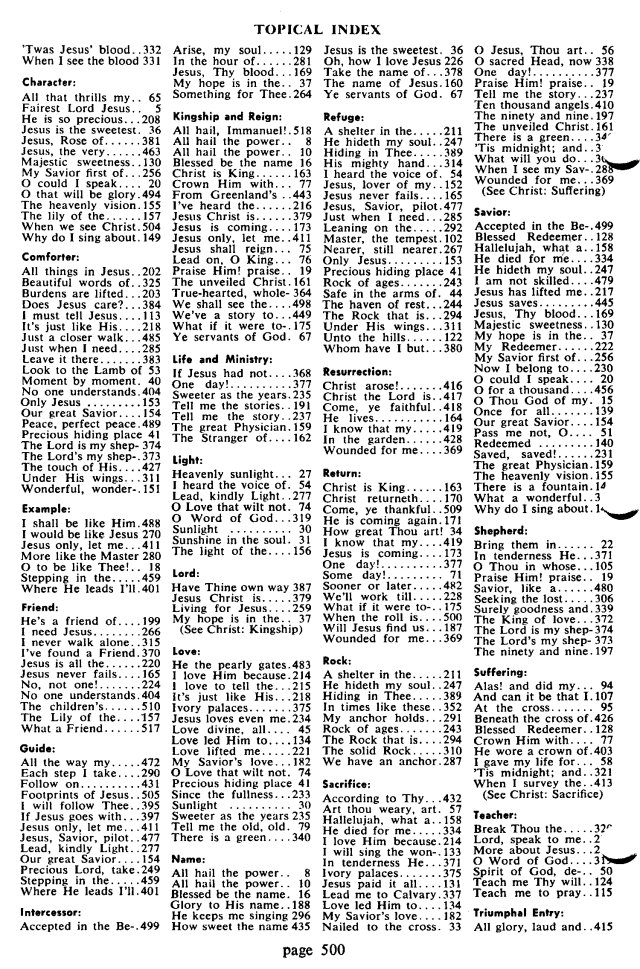 Favorite Hymns of Praise page 501