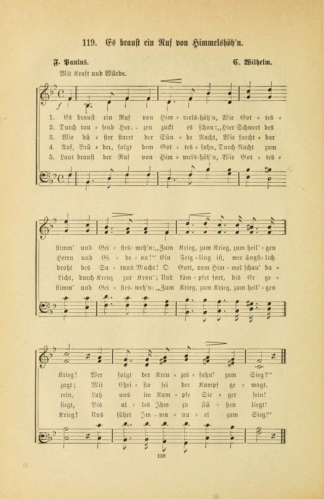 Frohe Lieder und Brüder-Harfe: eine Sammlung von Liedern für Sonntagschulen und Jugendvereine (Spezialle Aufl.) page 138