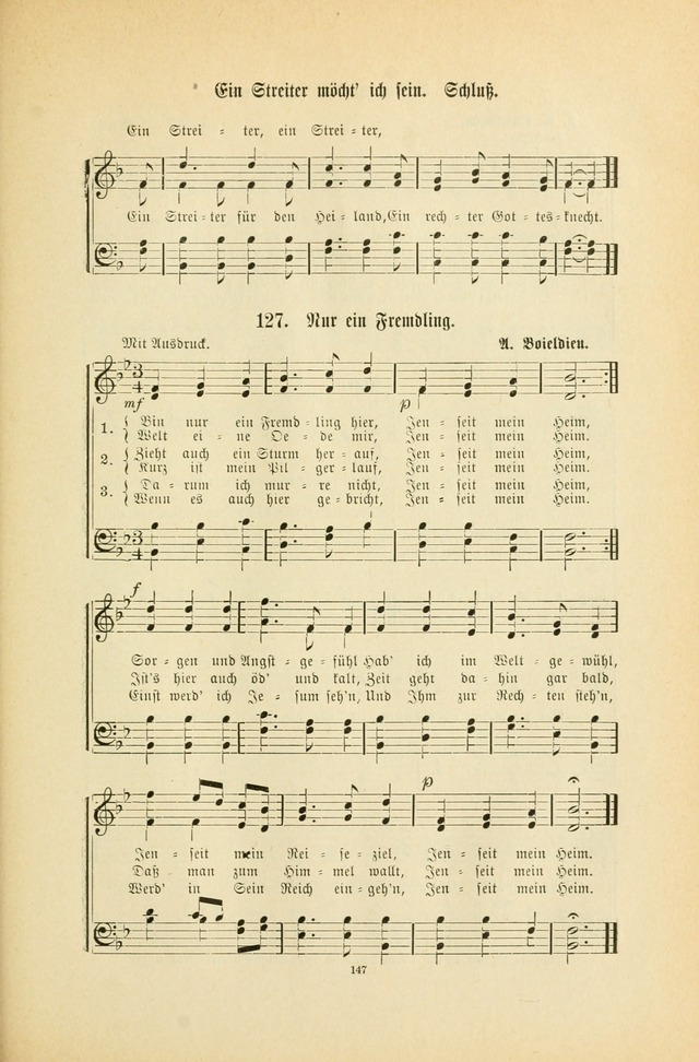 Frohe Lieder und Brüder-Harfe: eine Sammlung von Liedern für Sonntagschulen und Jugendvereine (Spezialle Aufl.) page 147