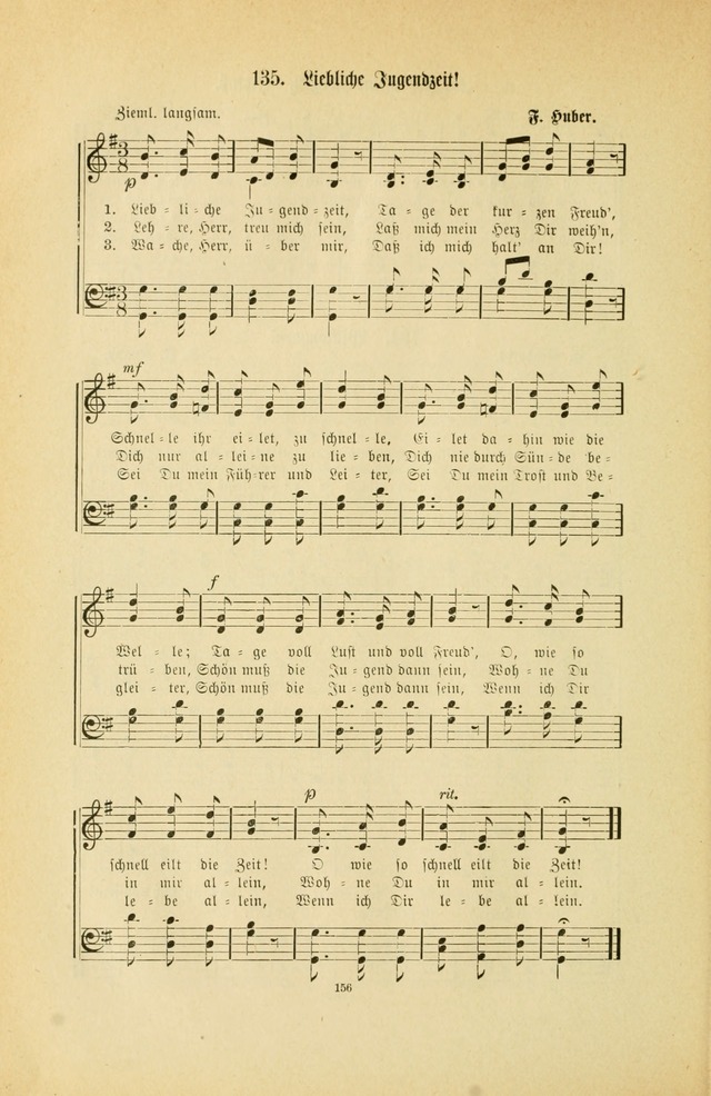 Frohe Lieder und Brüder-Harfe: eine Sammlung von Liedern für Sonntagschulen und Jugendvereine (Spezialle Aufl.) page 156