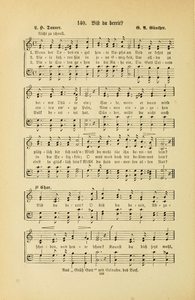 Frohe Lieder und Brüder-Harfe: eine Sammlung von Liedern für Sonntagschulen und Jugendvereine (Spezialle Aufl.) page 162