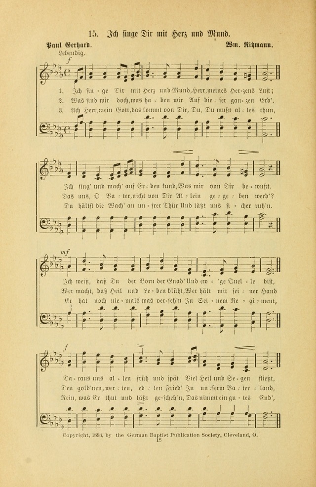 Frohe Lieder und Brüder-Harfe: eine Sammlung von Liedern für Sonntagschulen und Jugendvereine (Spezialle Aufl.) page 18