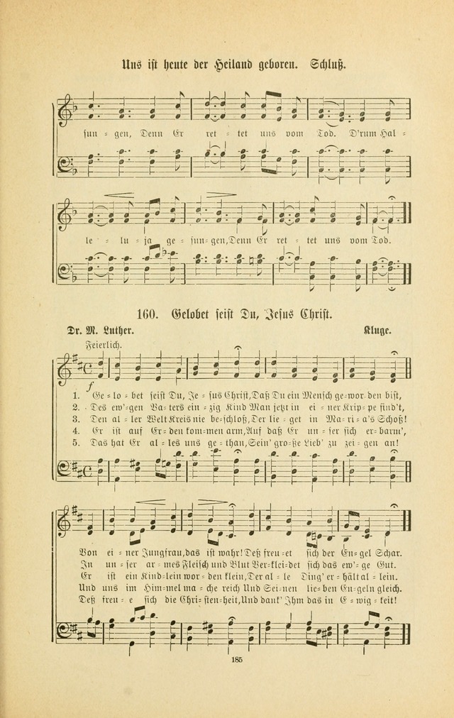 Frohe Lieder und Brüder-Harfe: eine Sammlung von Liedern für Sonntagschulen und Jugendvereine (Spezialle Aufl.) page 185