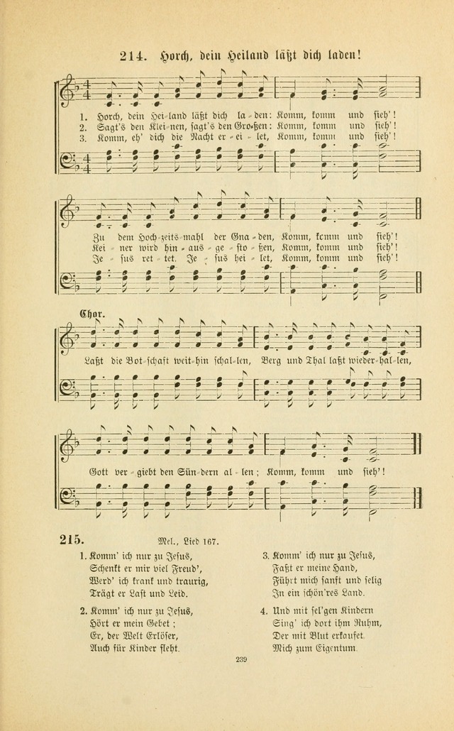 Frohe Lieder und Brüder-Harfe: eine Sammlung von Liedern für Sonntagschulen und Jugendvereine (Spezialle Aufl.) page 239