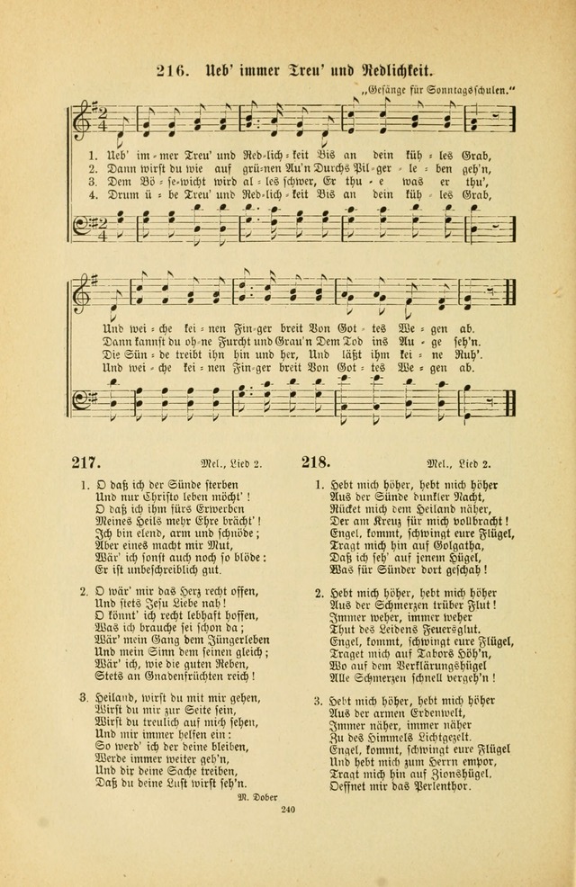 Frohe Lieder und Brüder-Harfe: eine Sammlung von Liedern für Sonntagschulen und Jugendvereine (Spezialle Aufl.) page 240